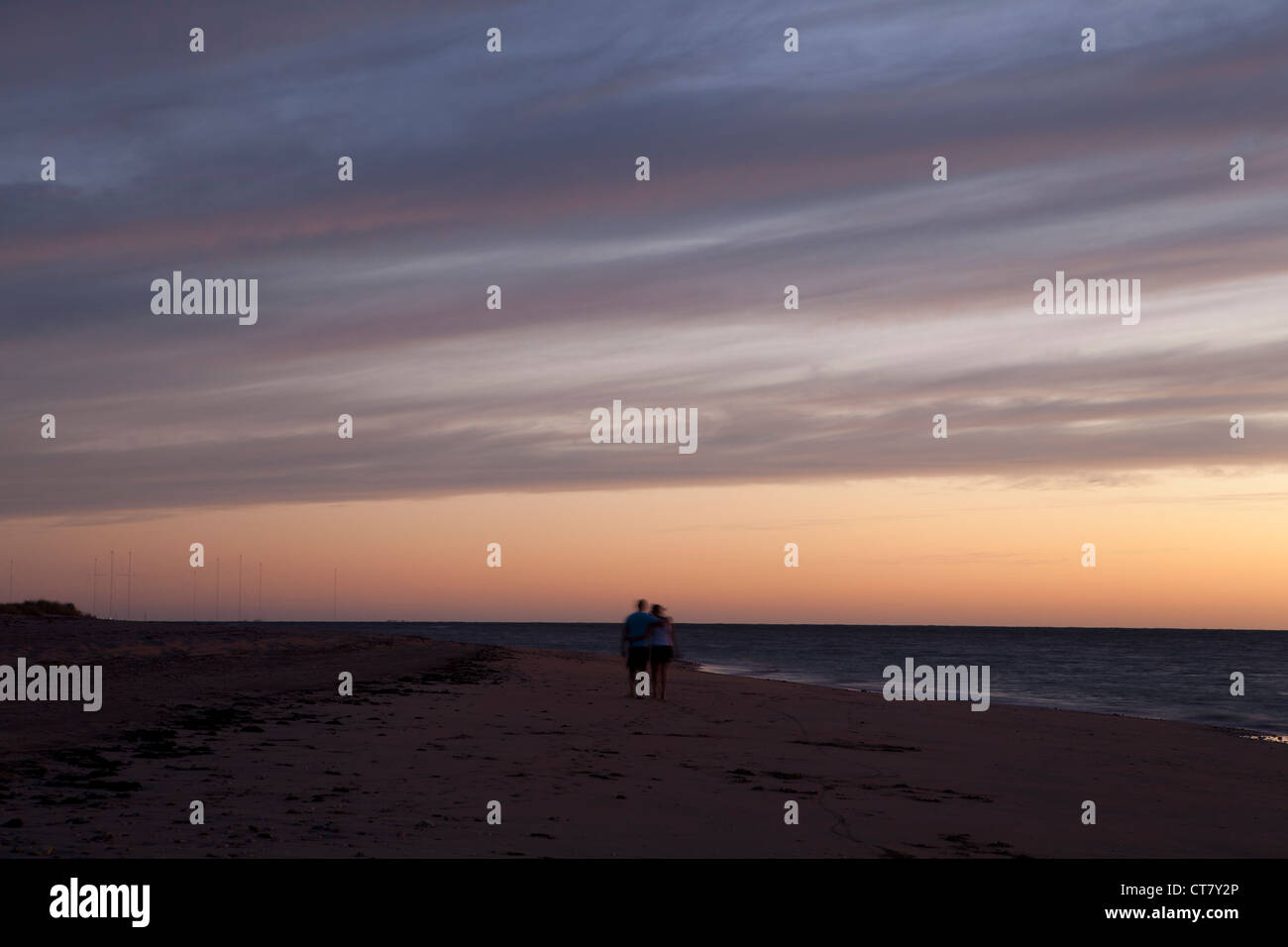 Exmouth town beach at dawn Stock Photo Alamy