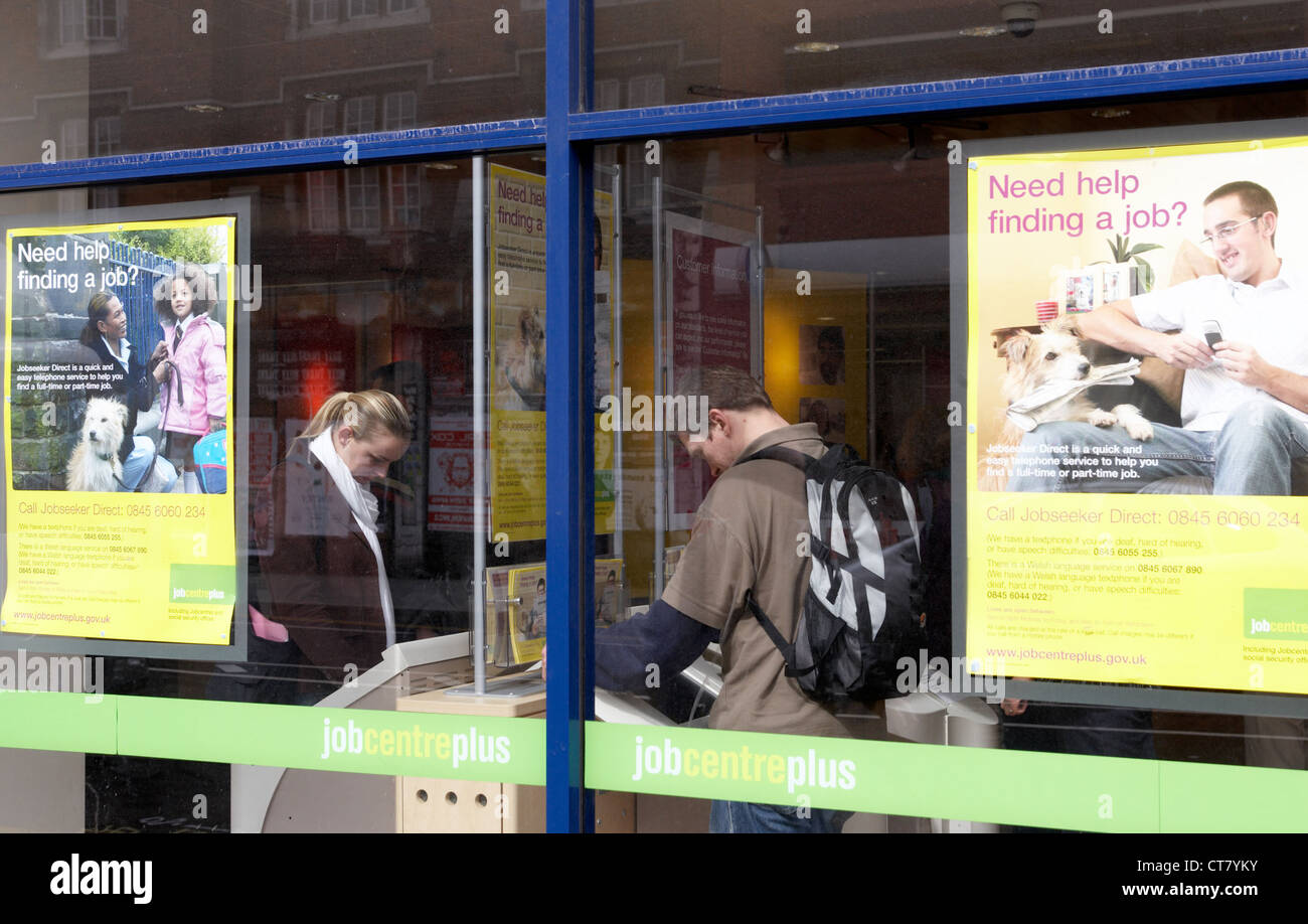 London Job Seekers people in a Jobcentre Plus Stock Photo Alamy