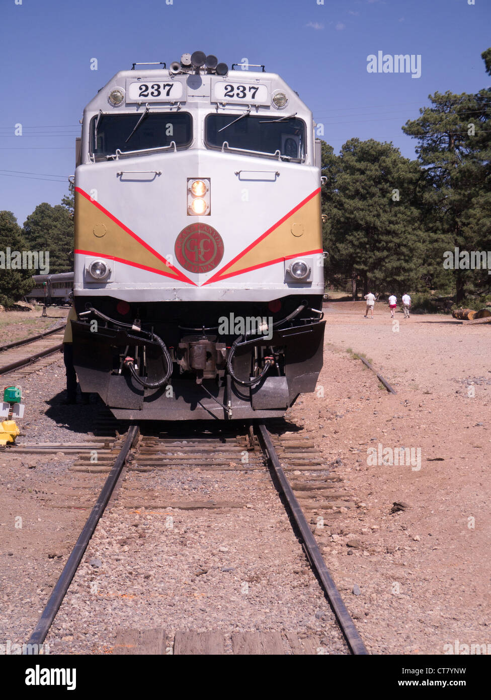 Locomotives and rolling stock of the Grand Canyon railway, Arizona, USA Stock Photo