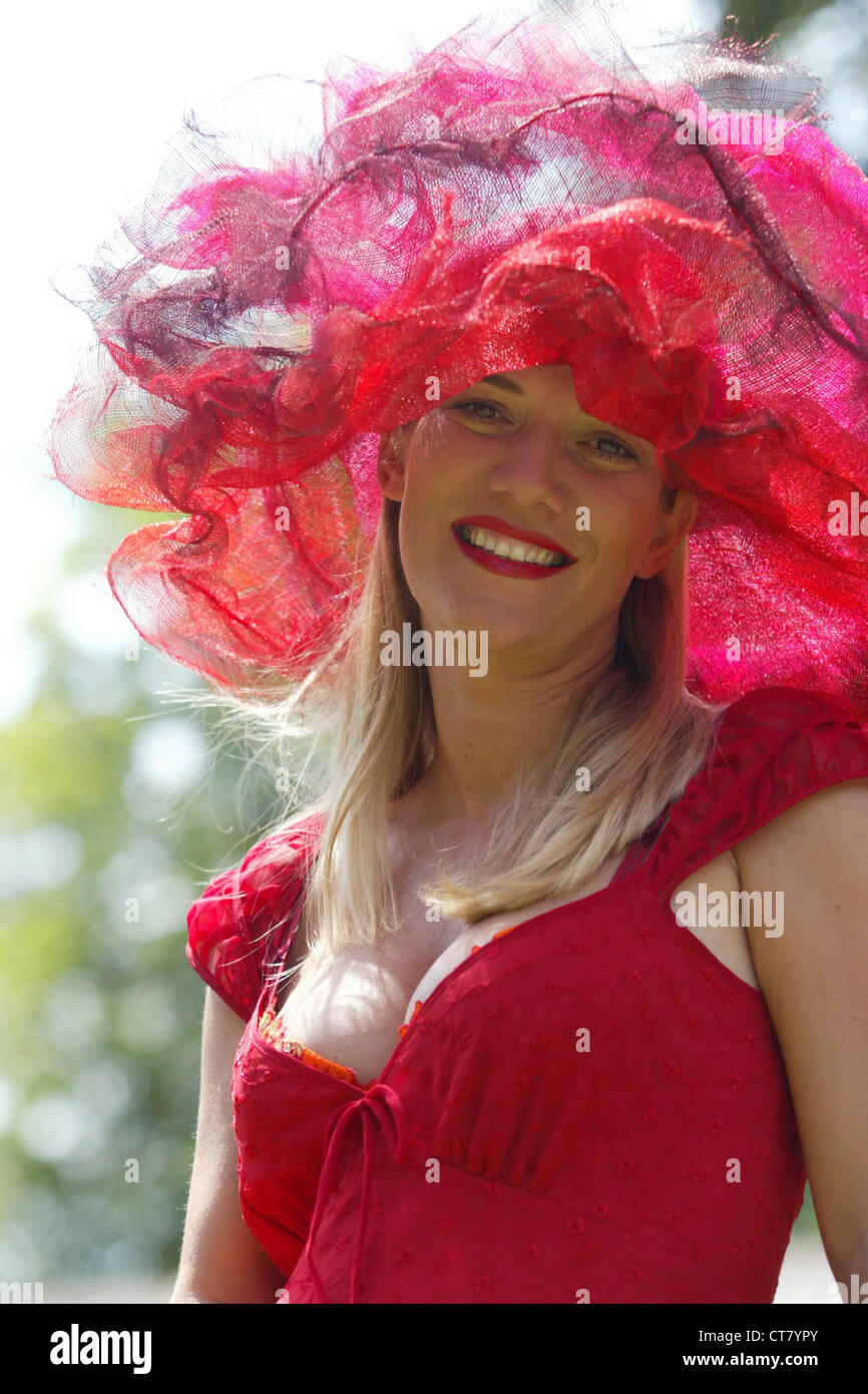 Iffezheim, actress Jessica Stockmann in portrait Stock Photo - Alamy