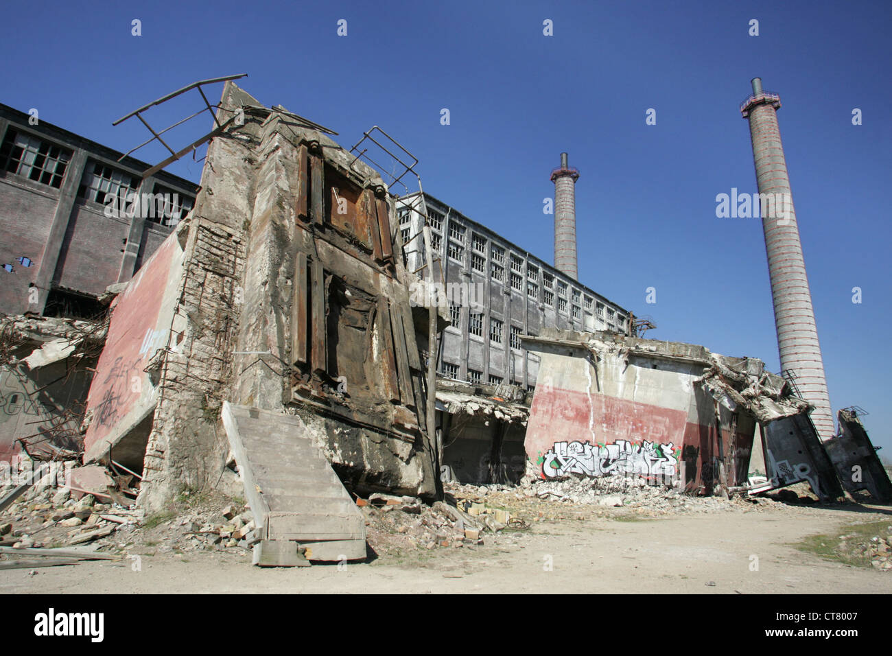 Remains of a chemical plant in the eastern states Stock Photo
