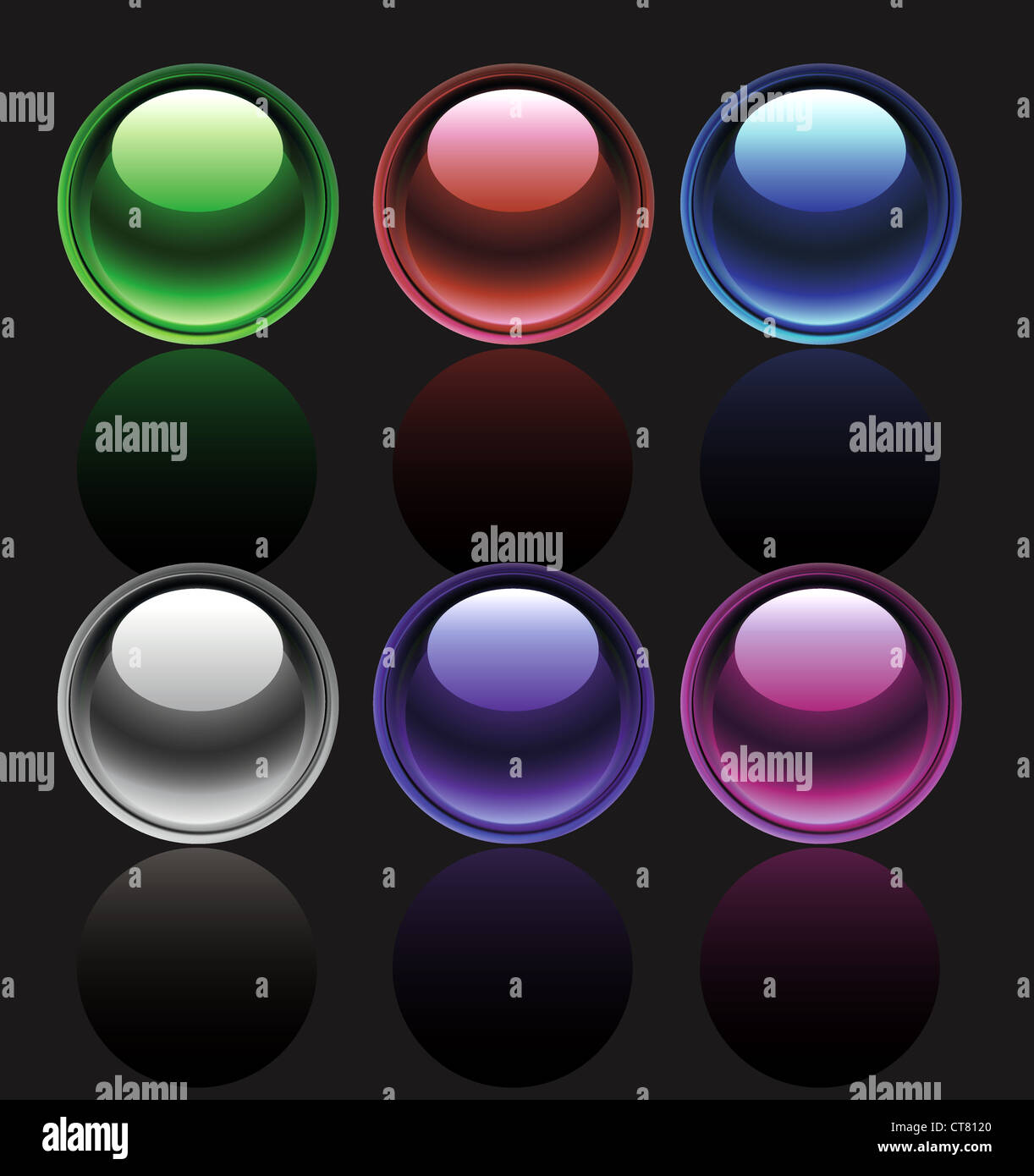set of glossy buttons Stock Photo - Alamy