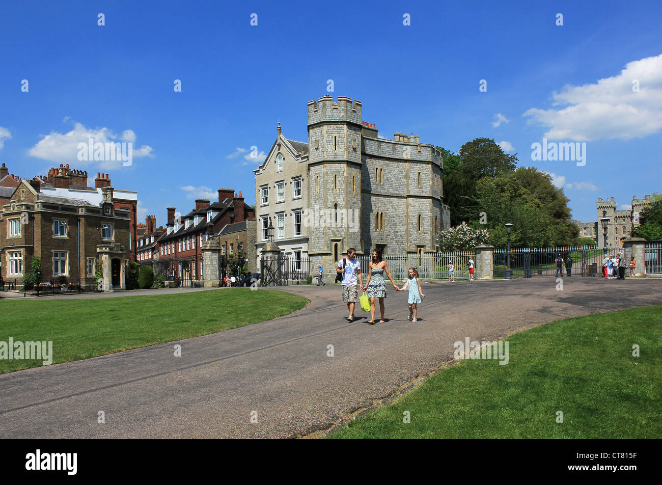 England Berkshire Windsor Houses nr the Entrance to Windsor Castle seen