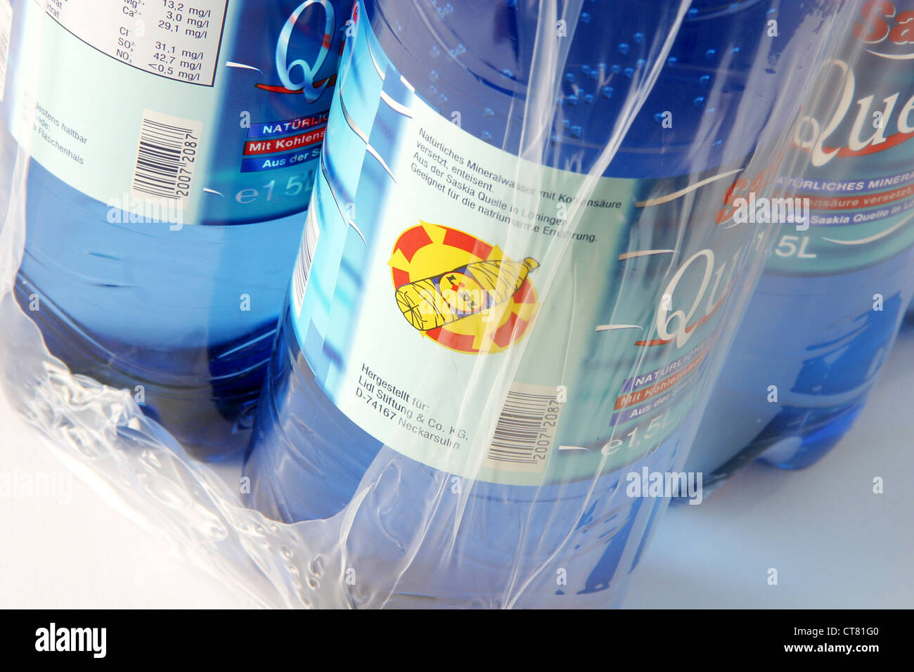 Returnable bottles from LIDL Stock Photo Alamy