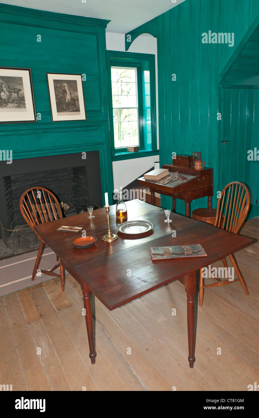 Kentucky, Louisville, Historic Locust Grove, restored 1790, interior