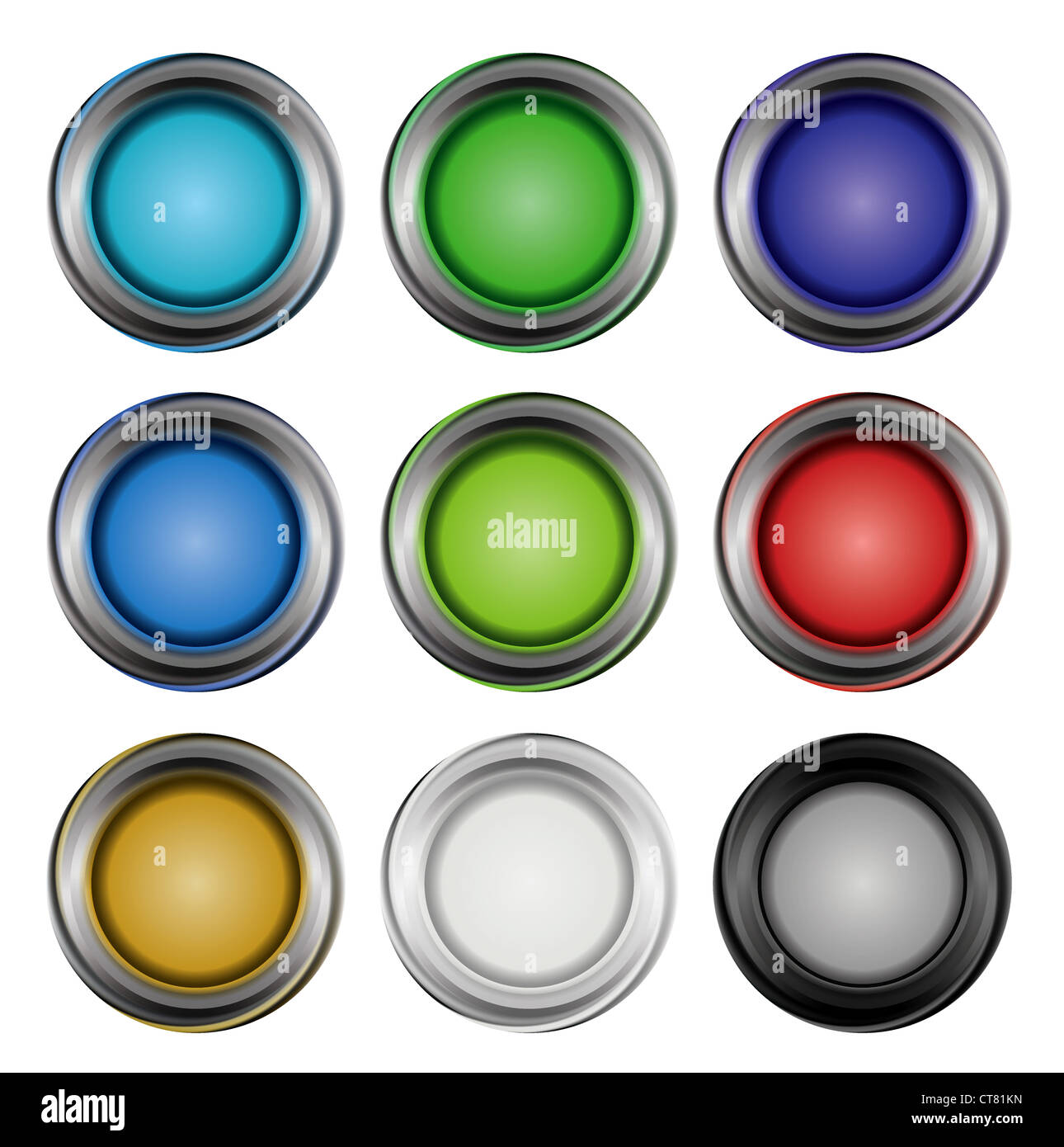 set of glossy buttons Stock Photo - Alamy