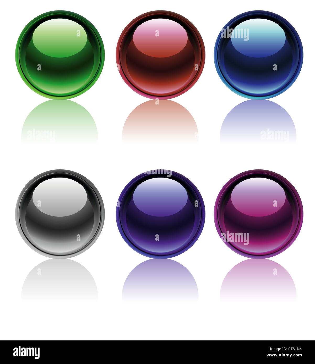 set of glossy buttons Stock Photo - Alamy