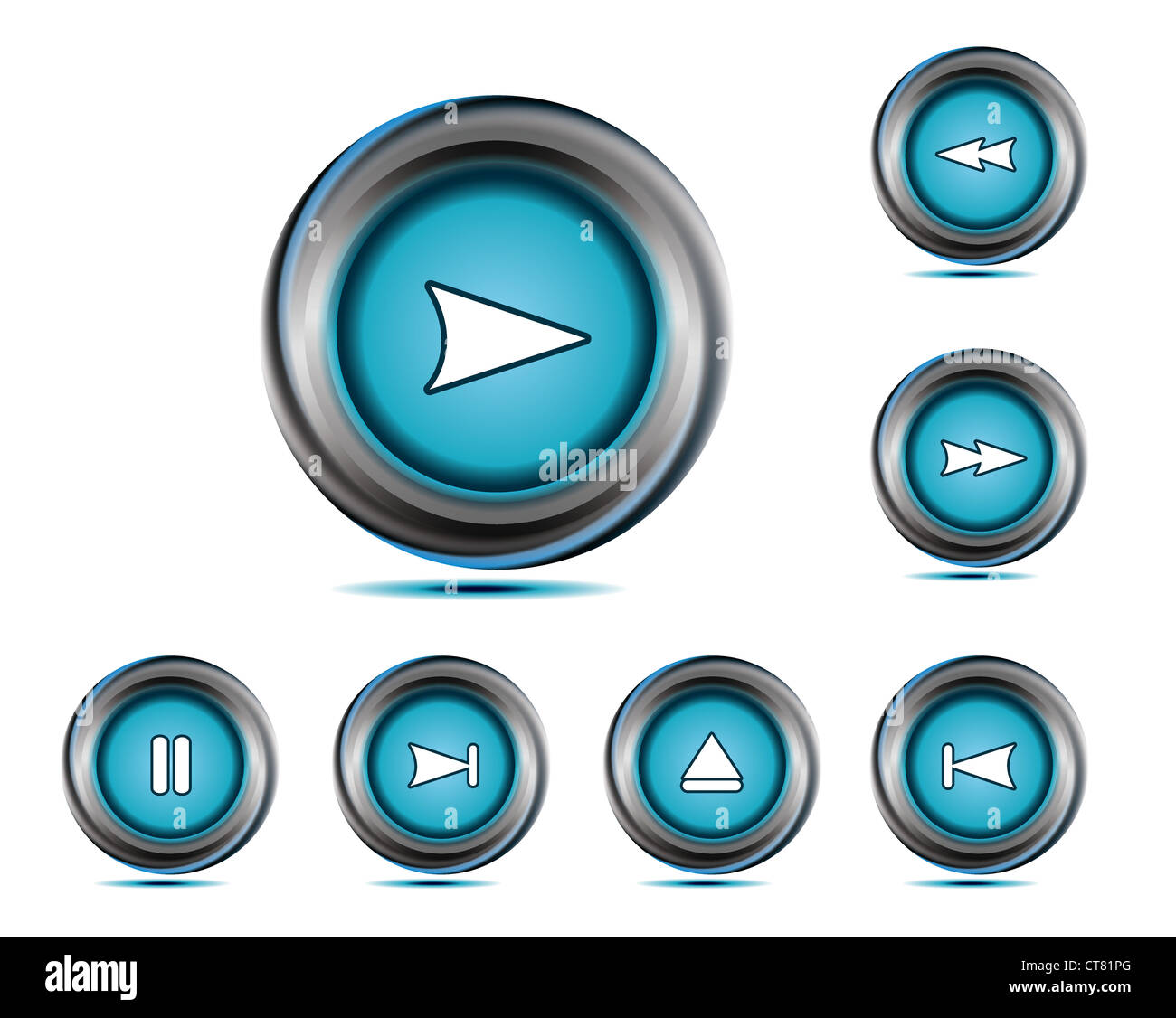 set of glossy buttons Stock Photo - Alamy