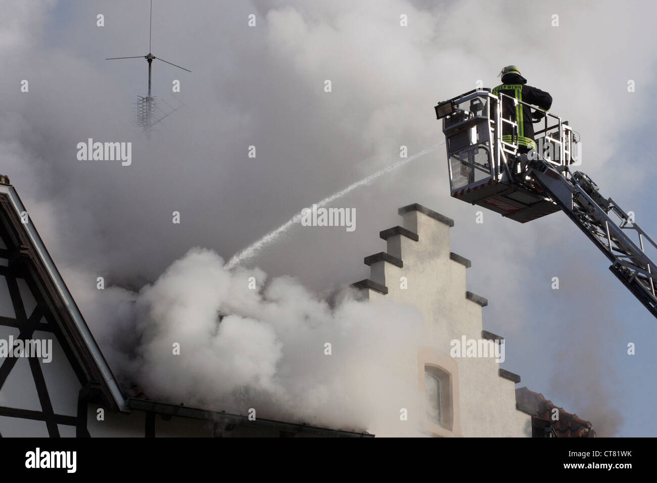 Goettingen, firefighters Stock Photo