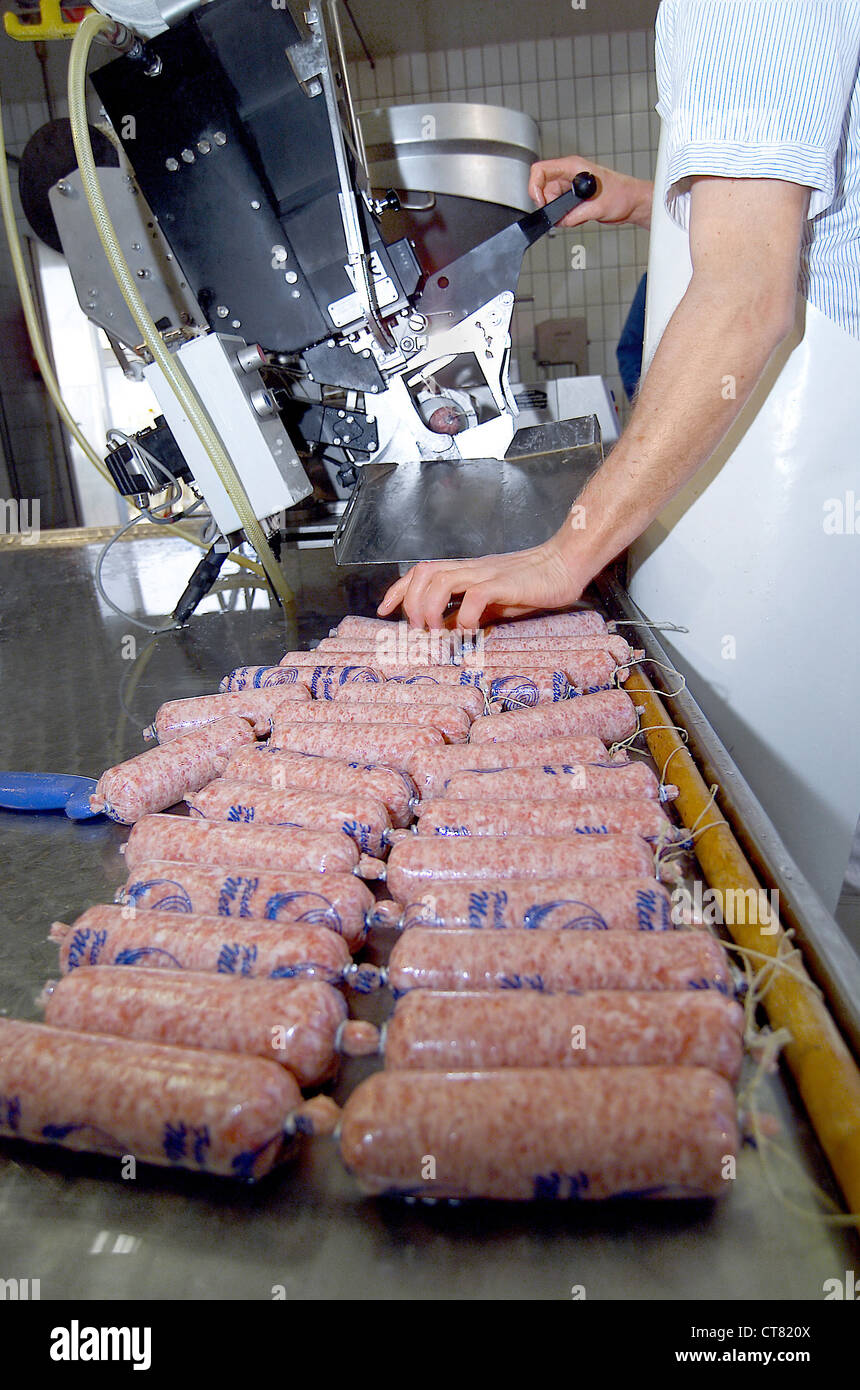 Sausage factory Stock Photo