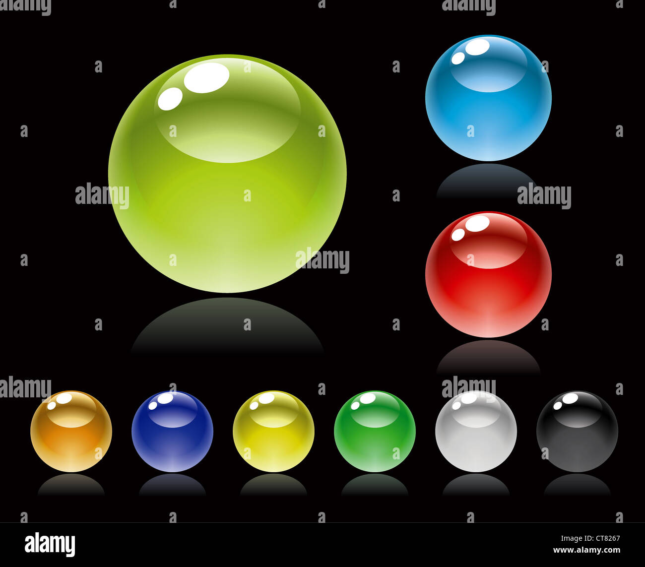 set of glossy buttons Stock Photo - Alamy