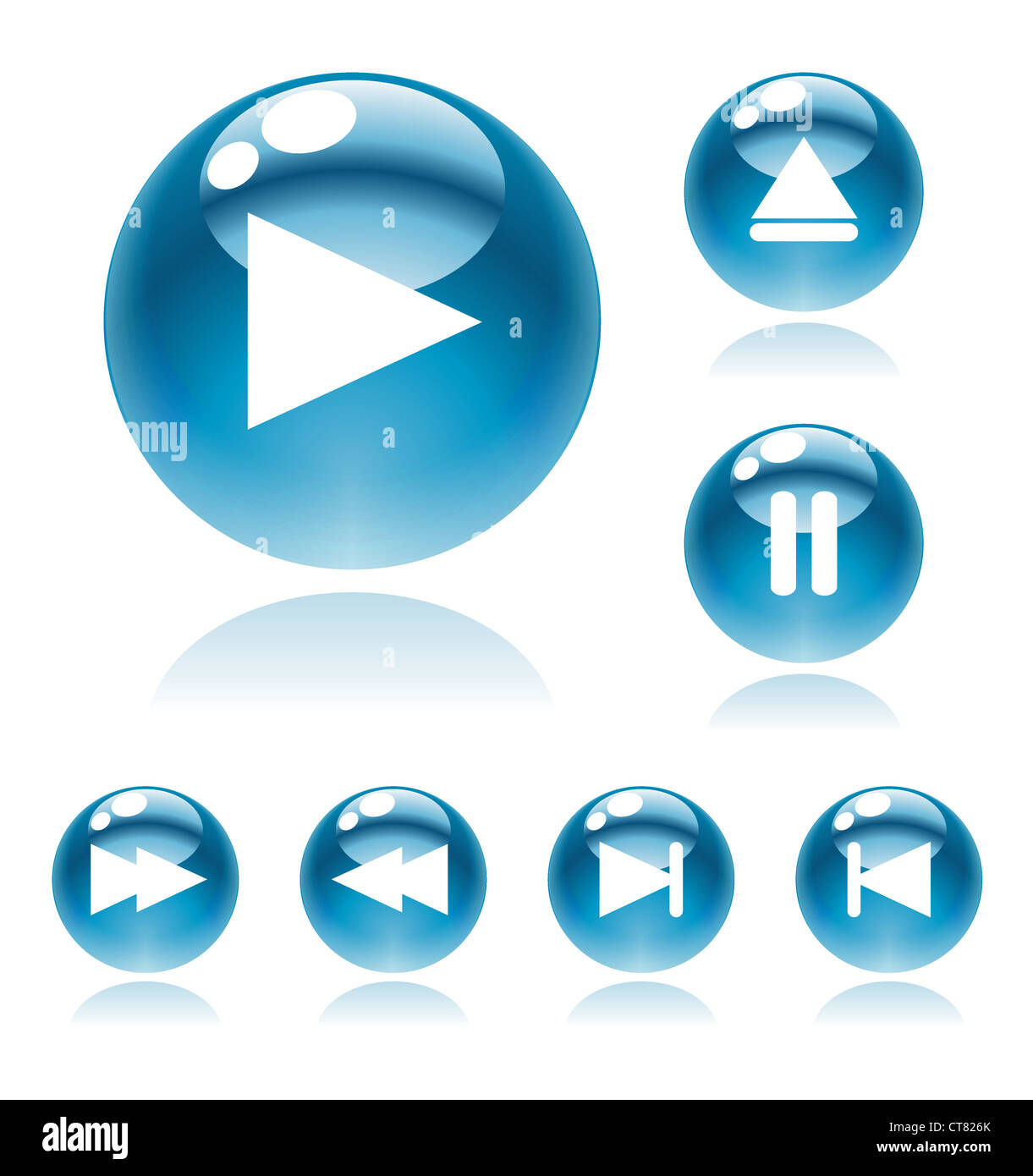 set of glossy buttons Stock Photo - Alamy