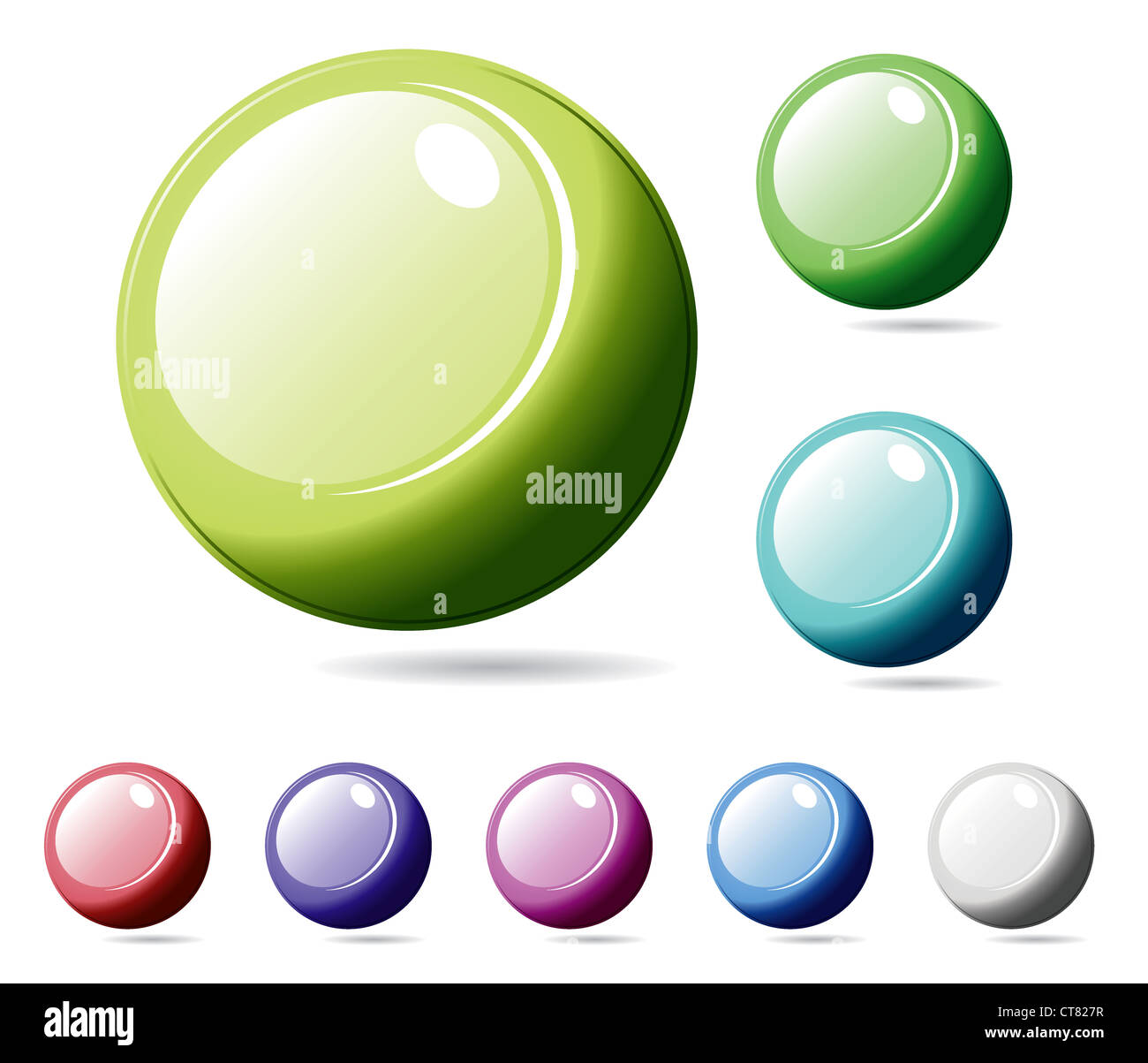 set of glossy buttons Stock Photo - Alamy