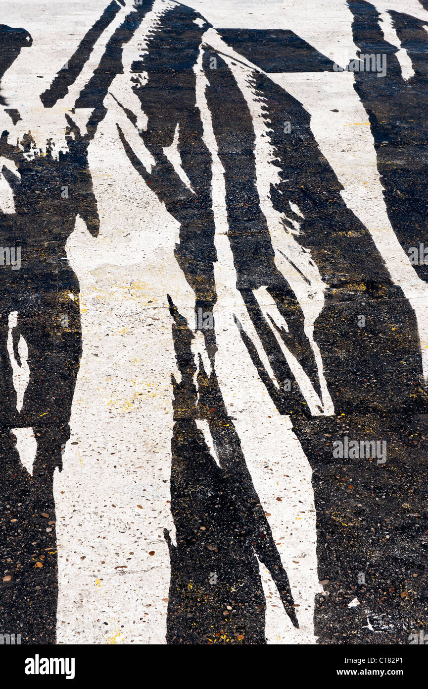 Pattern on 'Beautiful Bridge # 1' footbridge over Libertador Avenue, Buenos Aires, Argentina Stock Photo