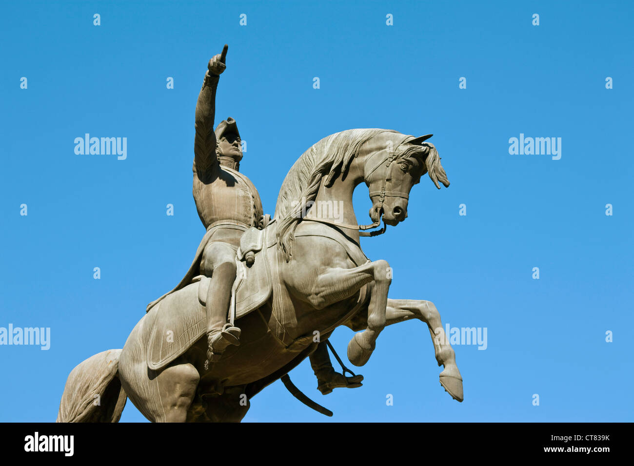 Sculpture paying homage to General Olascoaga Stock Photo