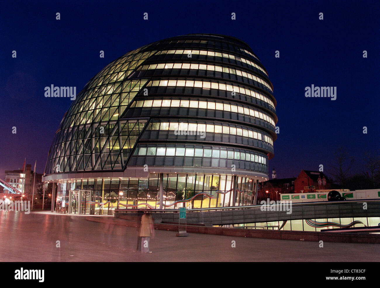 London - The City Hall lit up at night Stock Photo