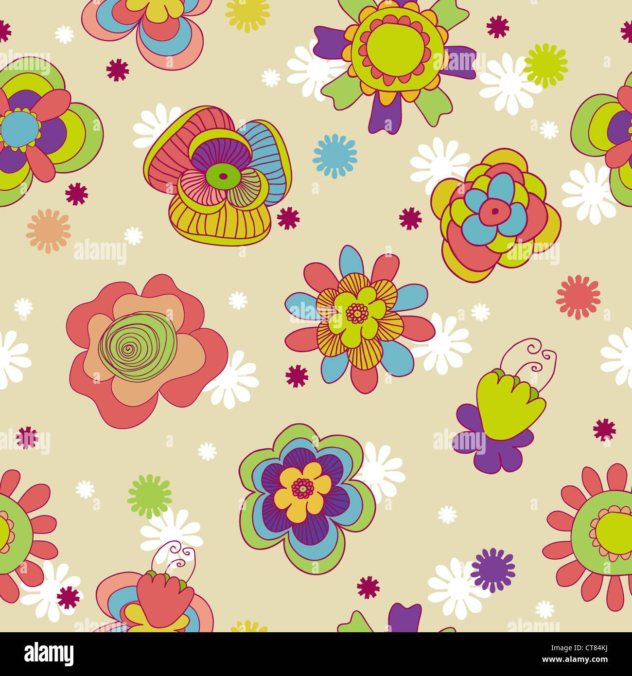 seamless floral background Stock Photo - Alamy