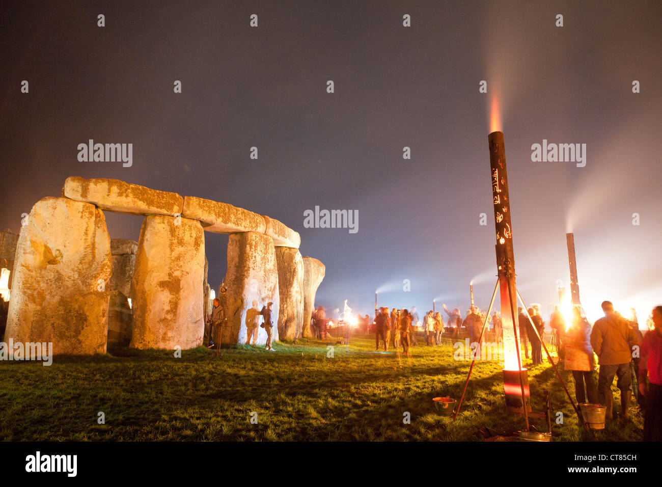 The Fire Garden Stonehenge UK Stock Photo