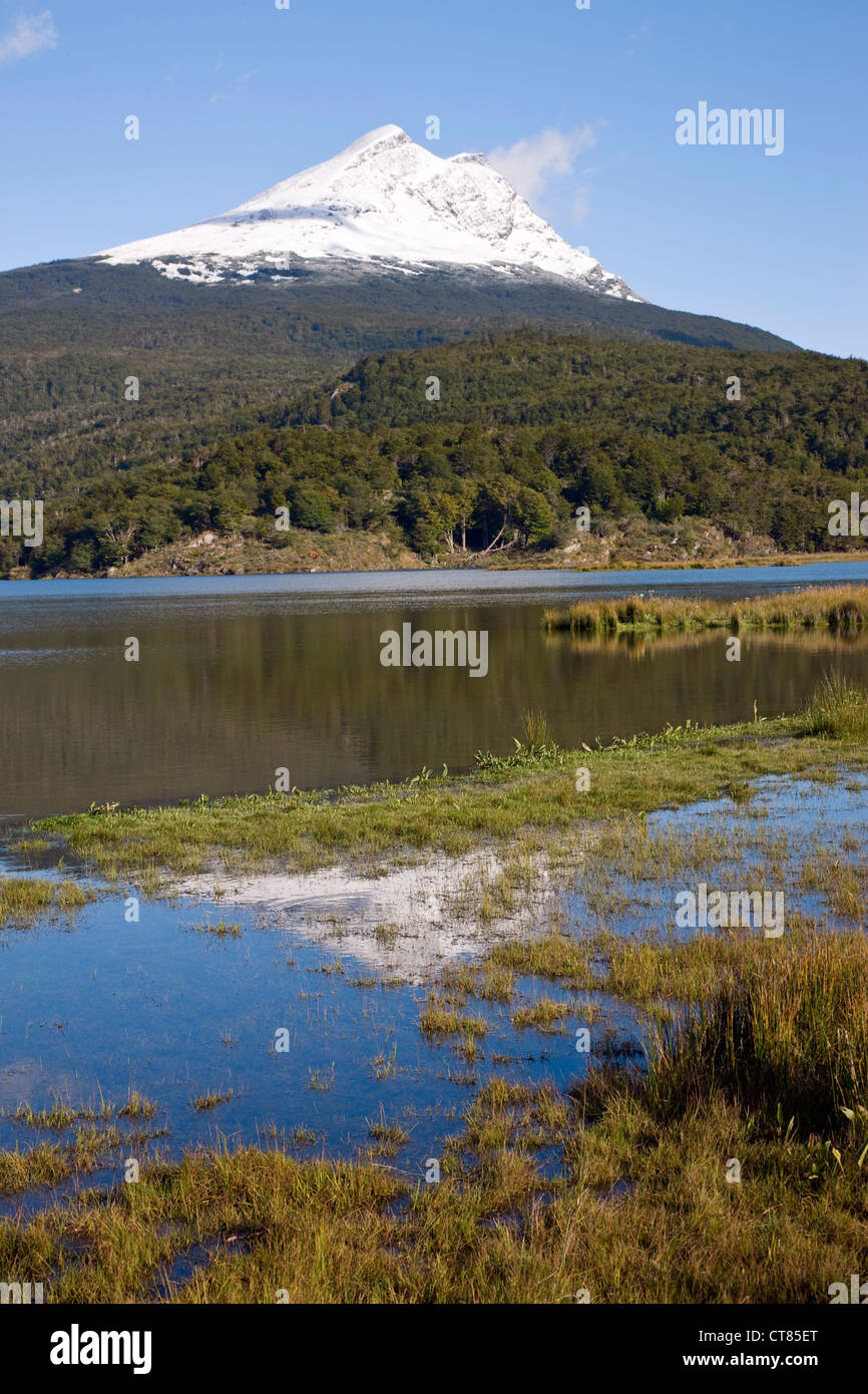 Lapataia River in Parque Nacional Tierra del Fuego Stock Photo