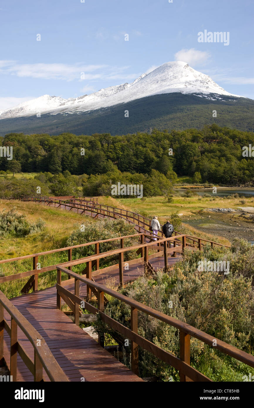 Lapataia cove in Parque Nacional Tierra del Fuego Stock Photo