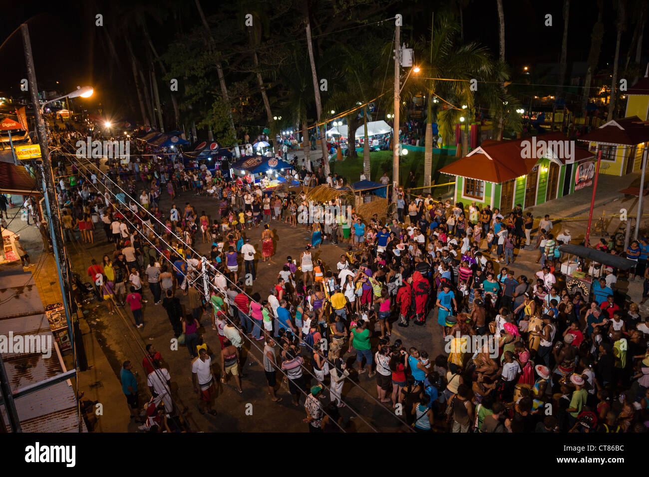 Panamanian Carnival celebration on Isla Colon, Bocas del Toro, Panama