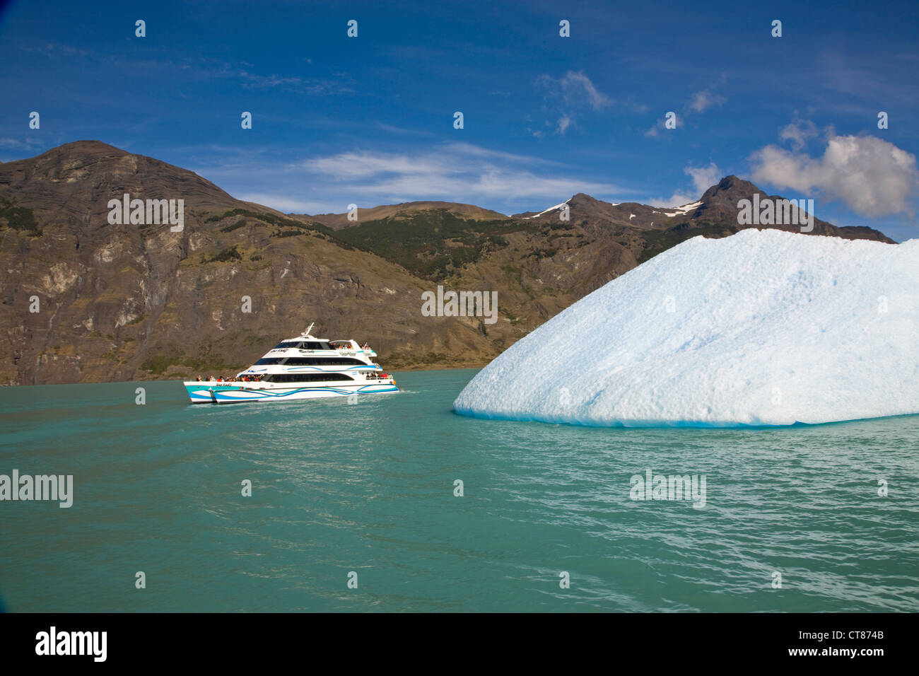 Iceberg at the Boca del Diablo in Lago Argentino Stock Photo