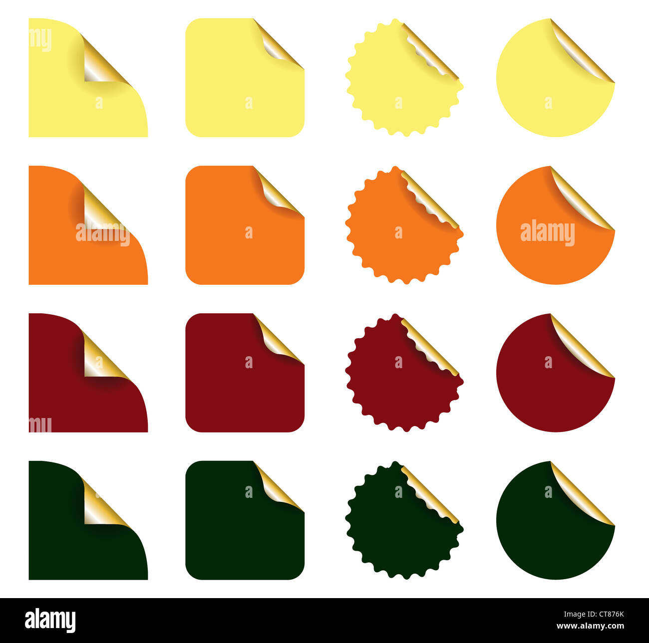set of vector stickers Stock Photo - Alamy