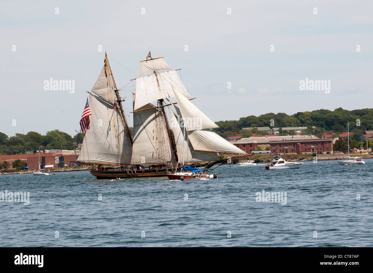 Pride of Baltimore II sailing in 2012 Tall ship festival in Newport