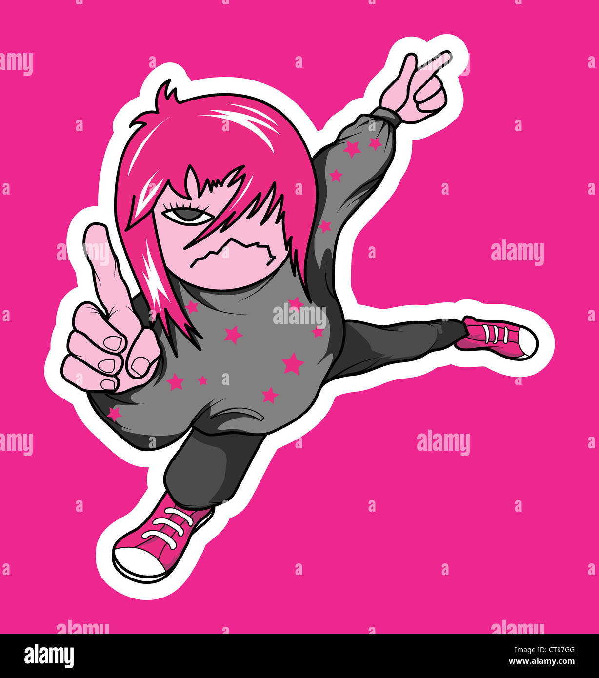 isolated emo boy Stock Photo Alamy