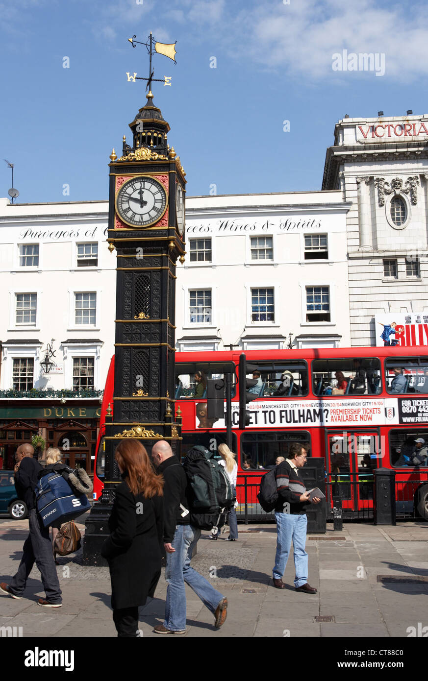 London - replica of Big Ben on a place in the City Stock Photo