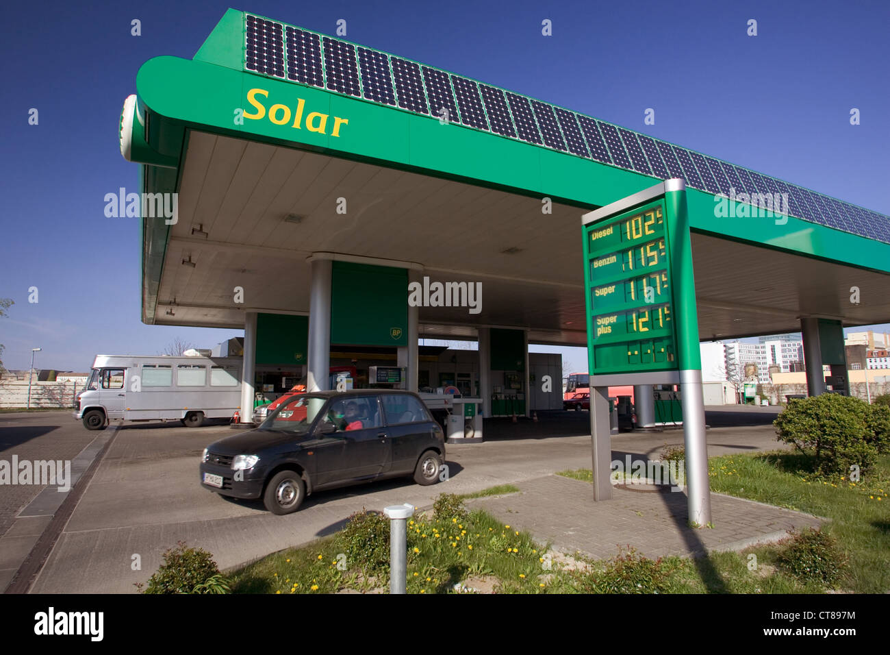 Berlin gas station solar panels hires stock photography and images Alamy