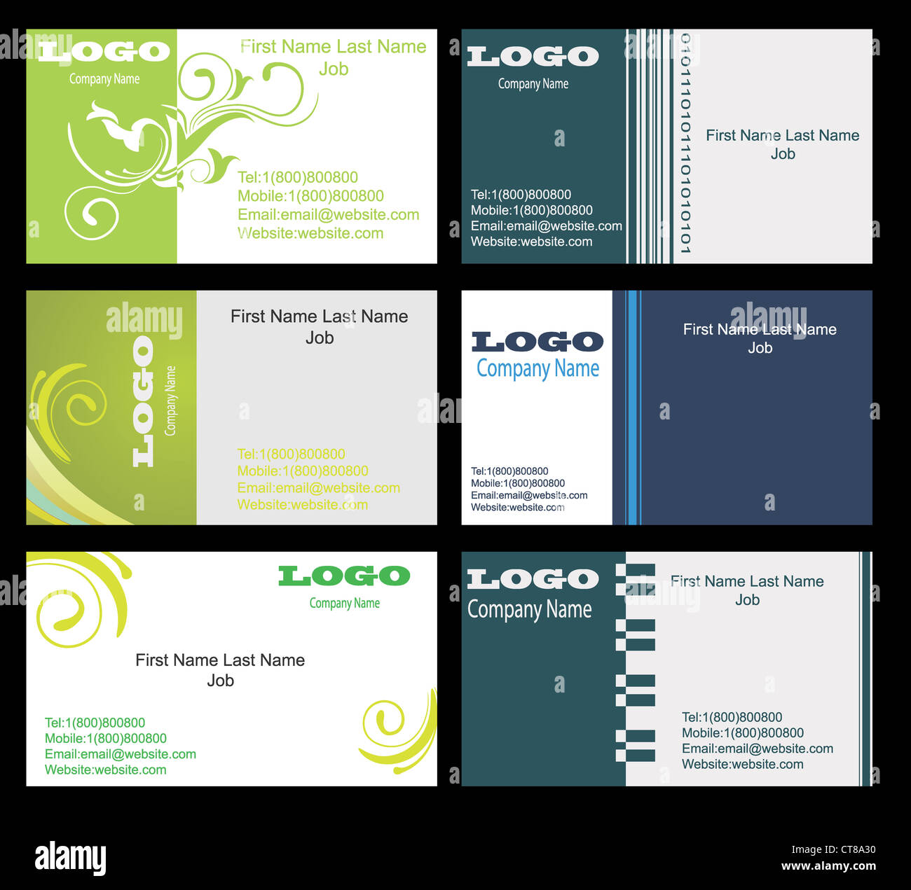 Busines Card Vector business cards vector set Stock Photo - Alamy