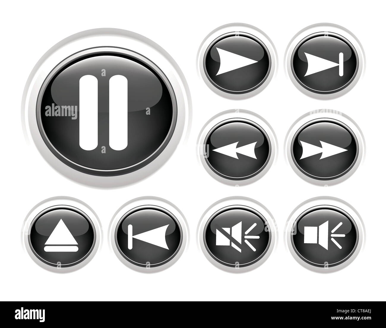 set of glossy buttons Stock Photo - Alamy