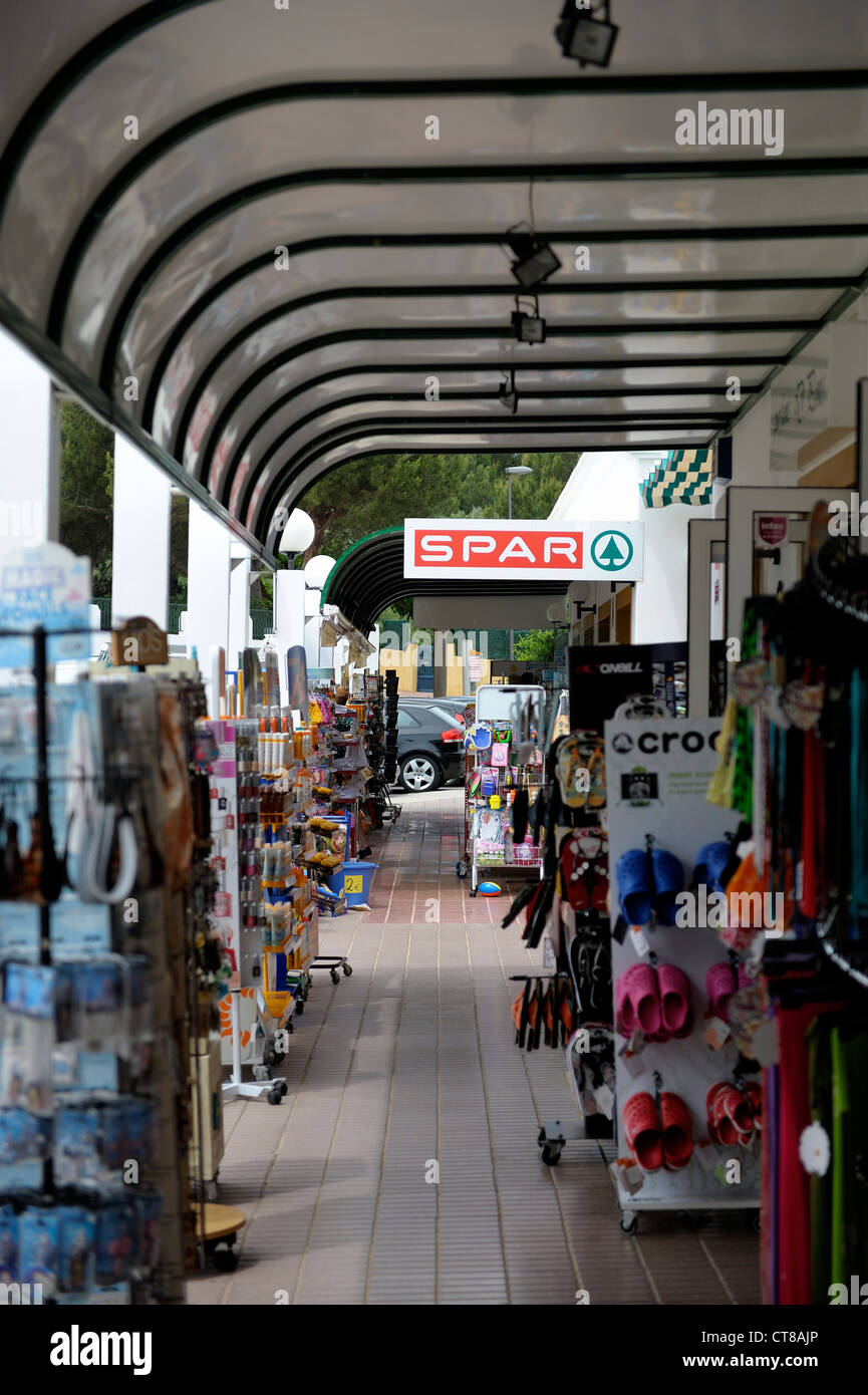 a spar shop in a shopping complex Cala'n Bosch in Menorca spain Stock Photo  - Alamy