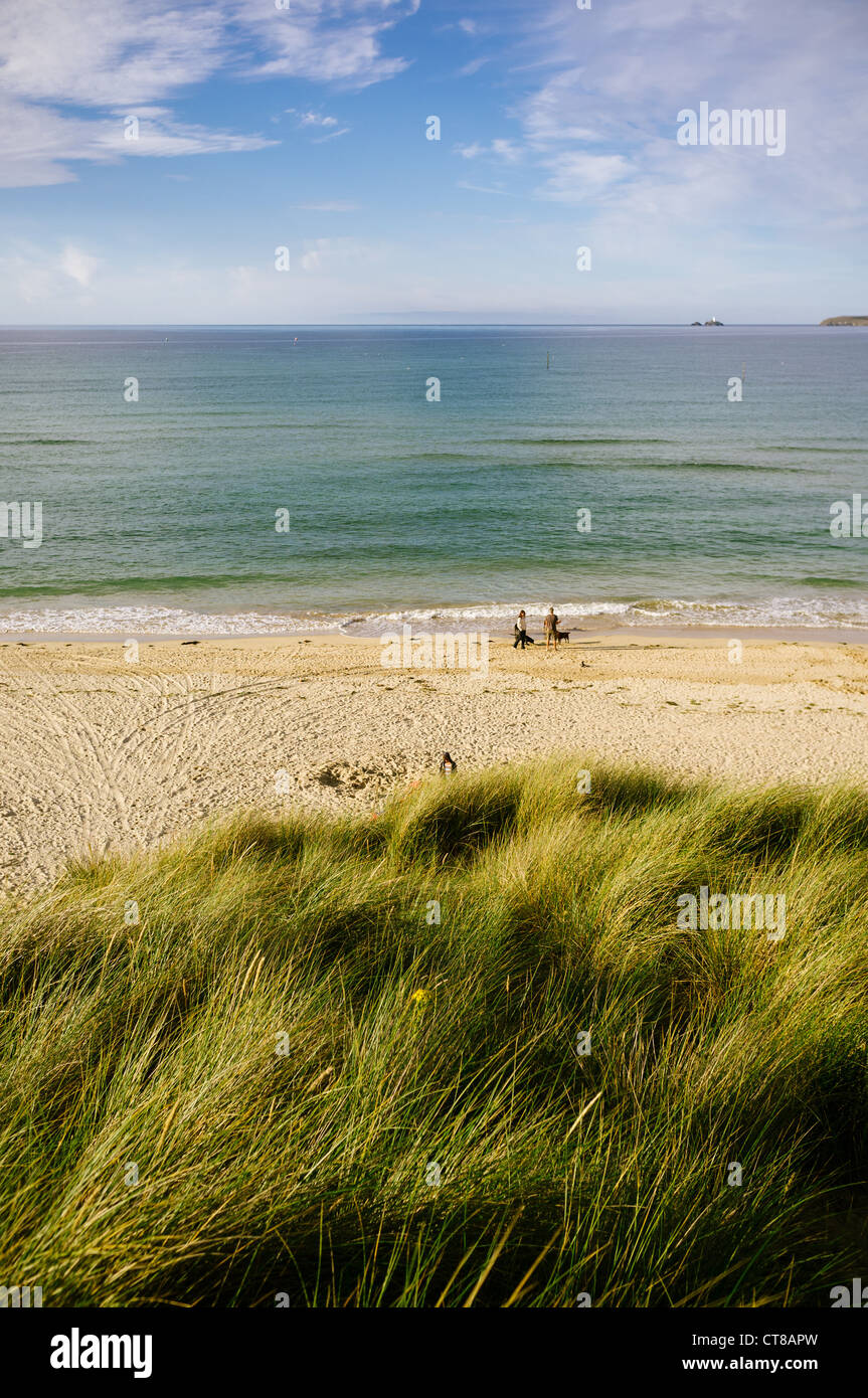 Porthkidney beach and sand dunes, Lelant, Cornwall Stock Photo Alamy