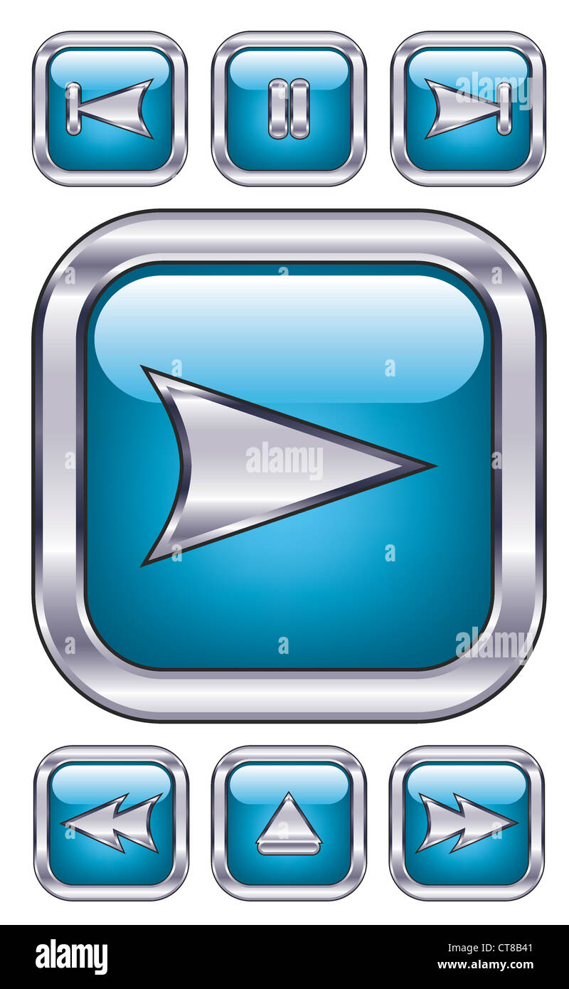 set of glossy buttons Stock Photo - Alamy