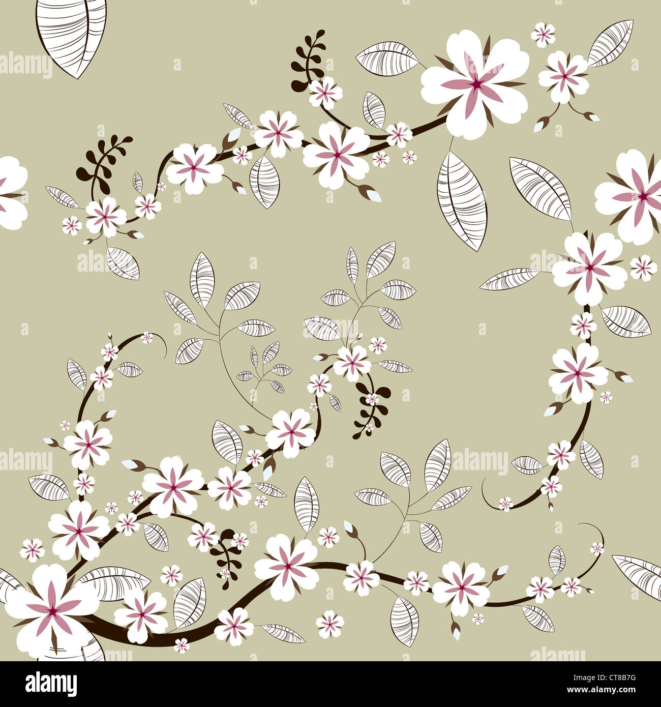 seamless floral background Stock Photo - Alamy