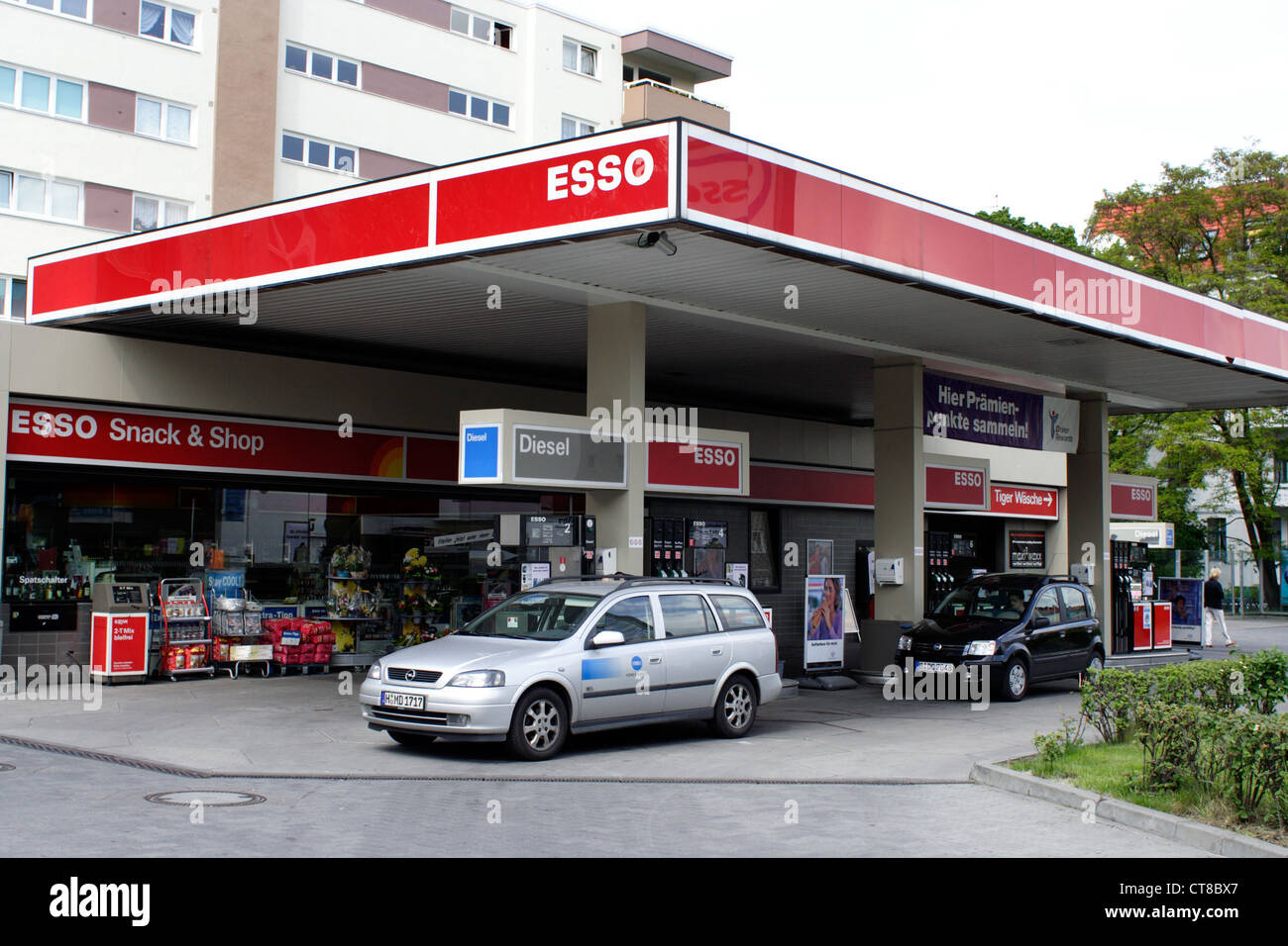 Berlin, Esso gas station Stock Photo