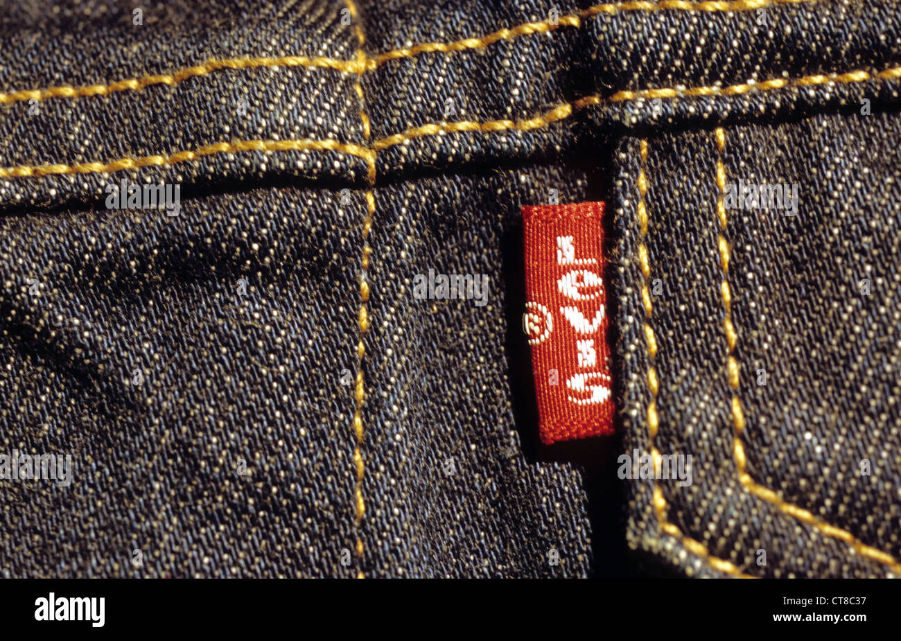 Original Levi's Red Tab-to-brand jeans Stock Photo