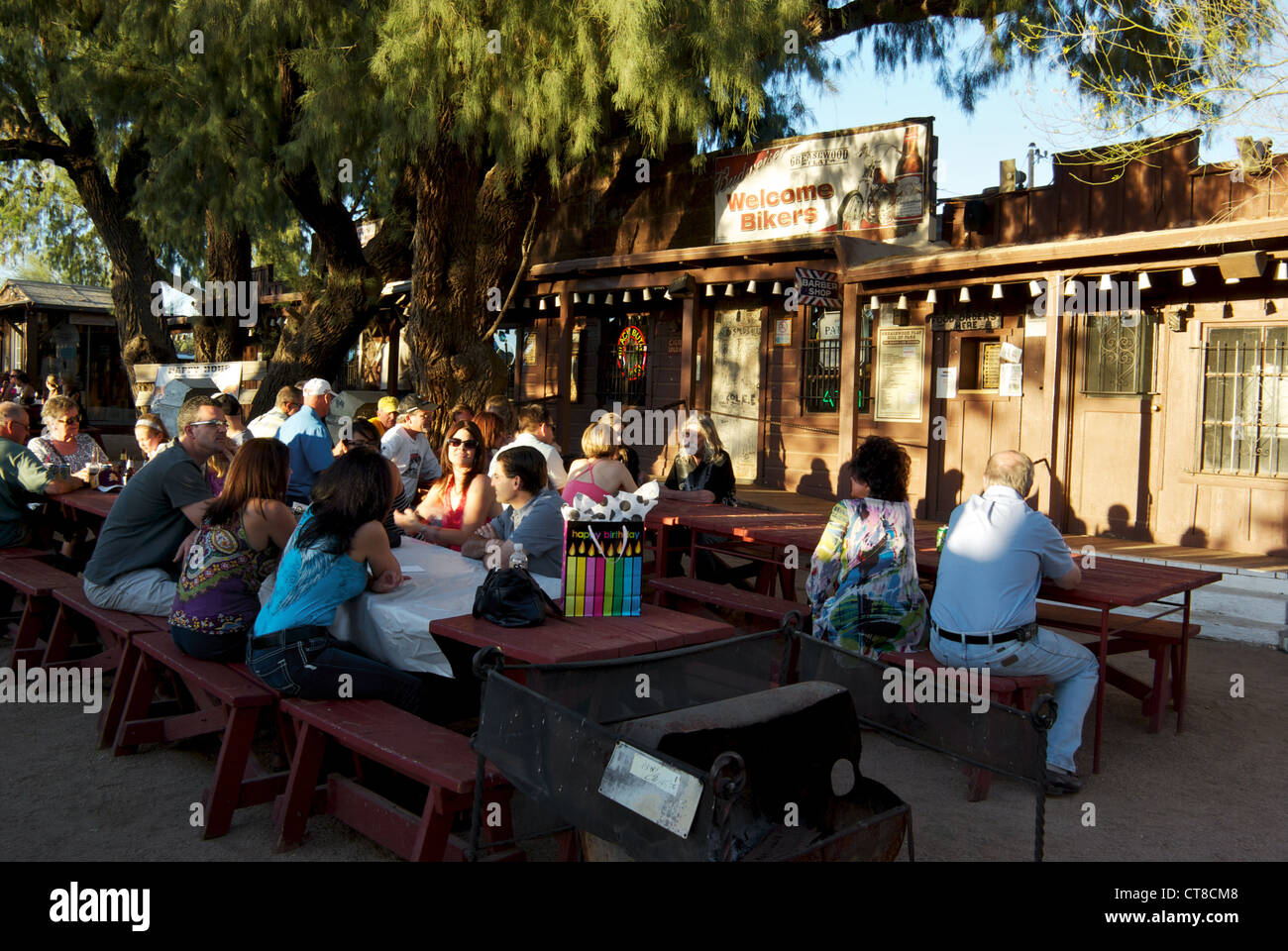 Greasewood Flat outdoor restaurant and dance hall bar Scottsdale AZ