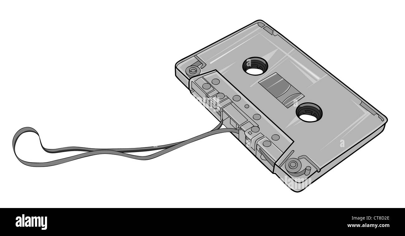 vector illustration of a old music cassette Stock Photo - Alamy