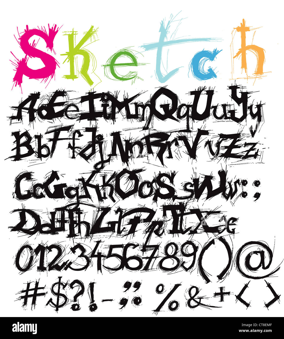 complete vector font set Stock Photo Alamy