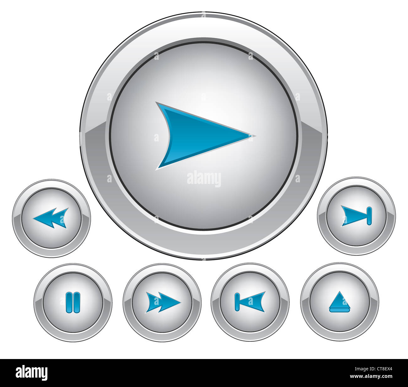 set of glossy buttons Stock Photo - Alamy