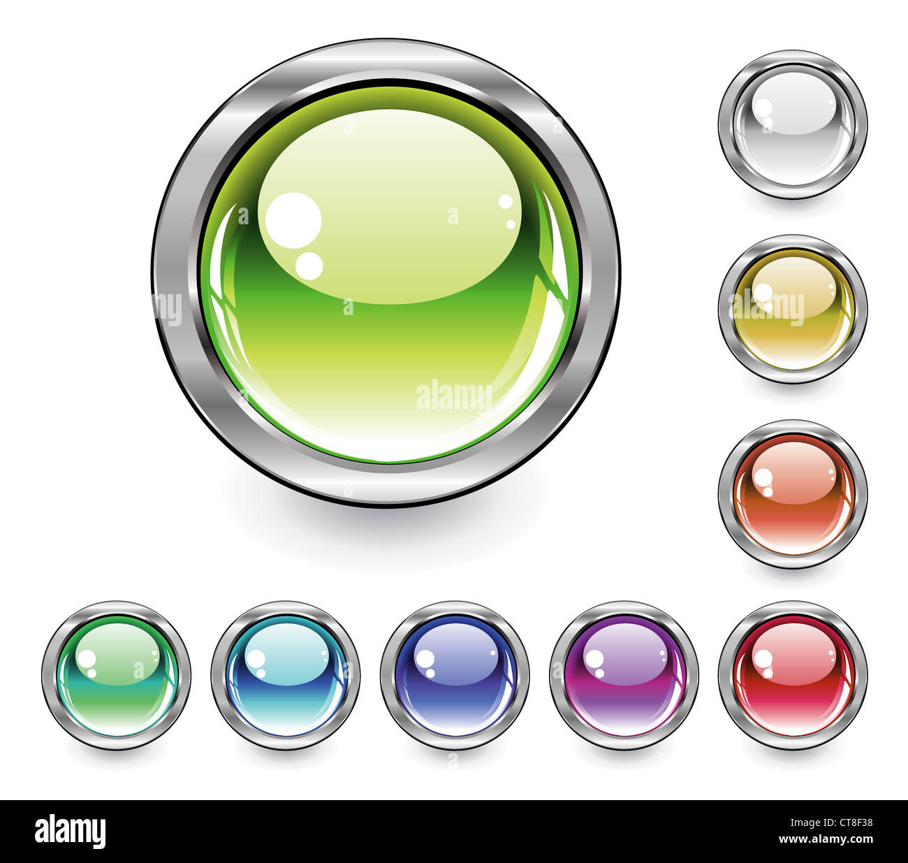set of glossy buttons Stock Photo - Alamy