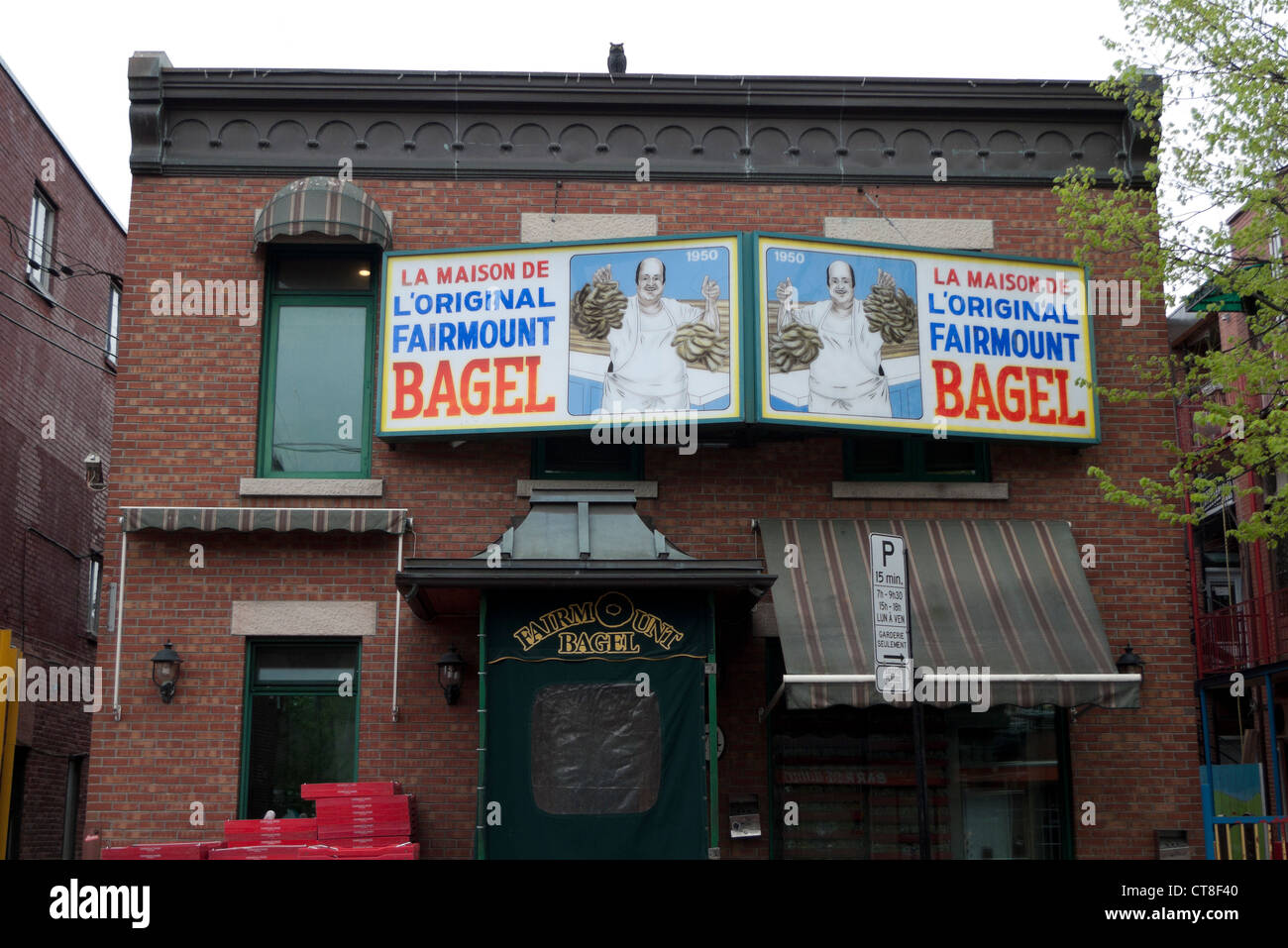 Fairmount Bagel bakery selling famous bagels exterior view in Montreal, Quebec, Canada  KATHY DEWITT Stock Photo