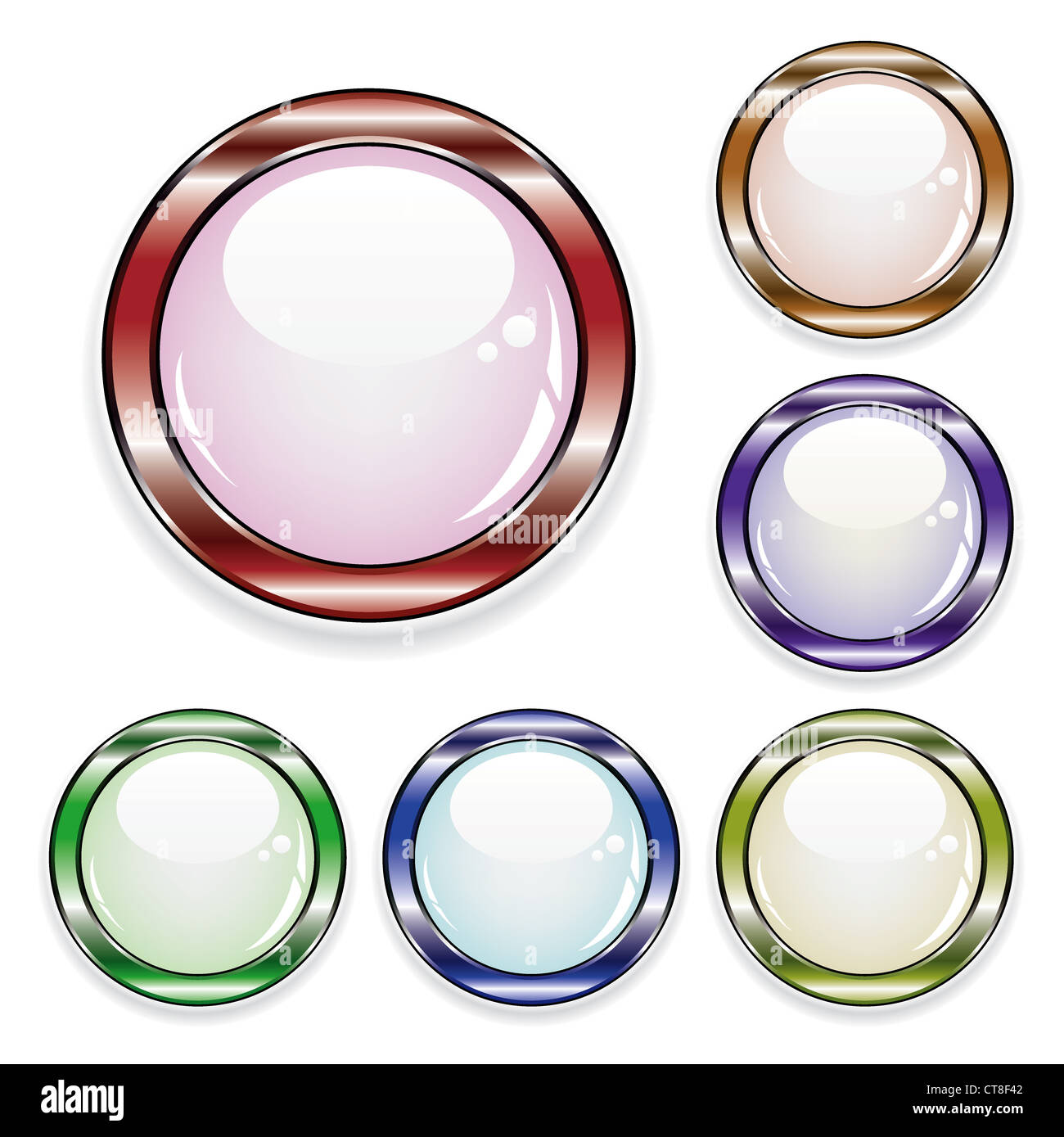 set of glossy buttons Stock Photo - Alamy
