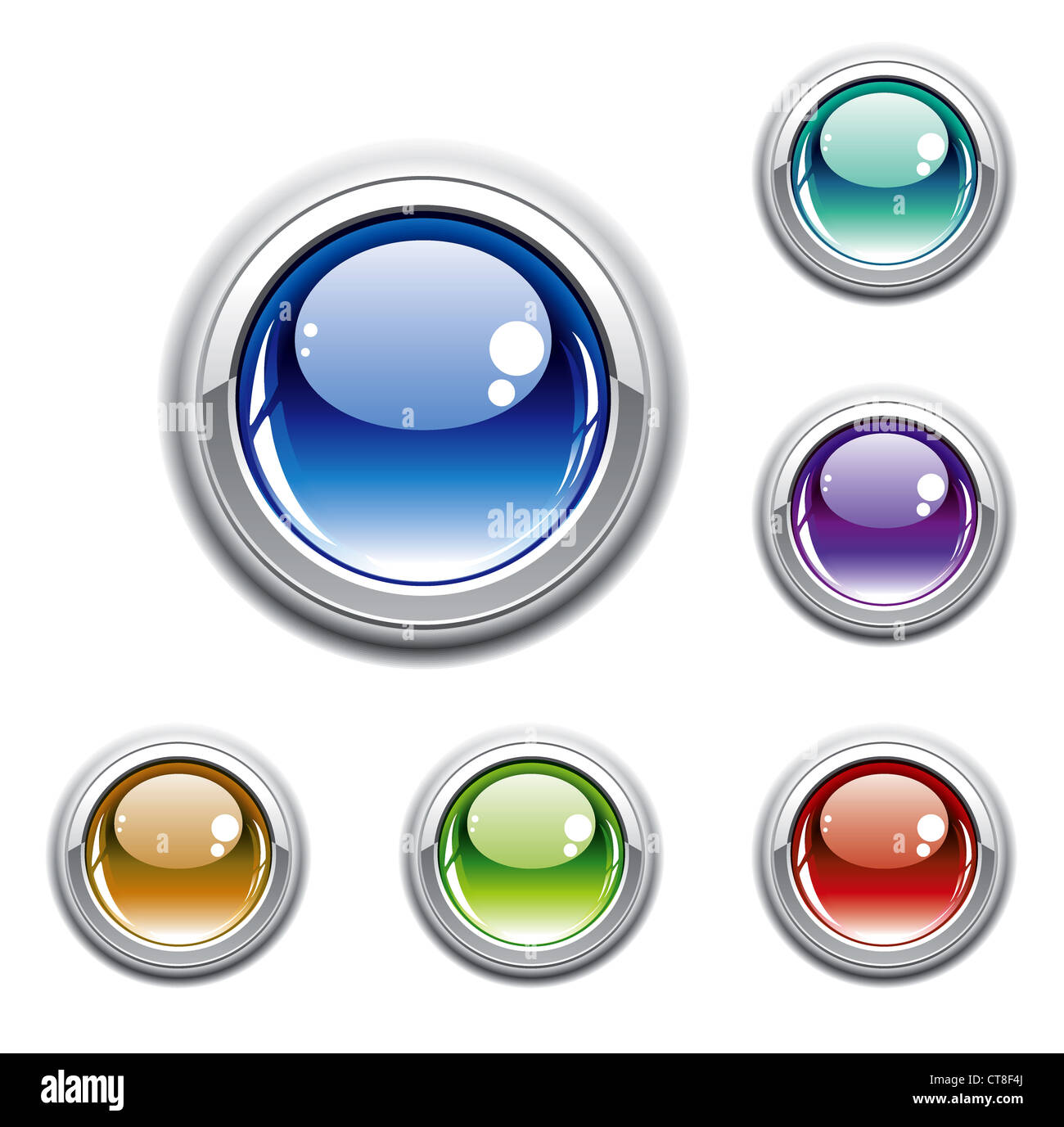 set of glossy buttons Stock Photo - Alamy