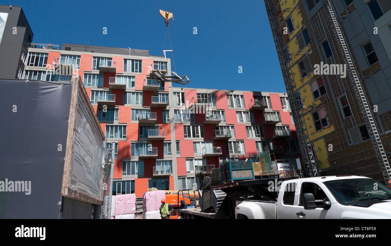 New condominium apartments under constructioin Montreal, Quebec, Canada