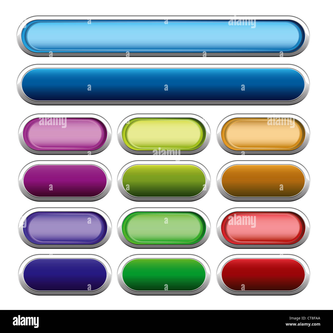 set of glossy buttons Stock Photo - Alamy