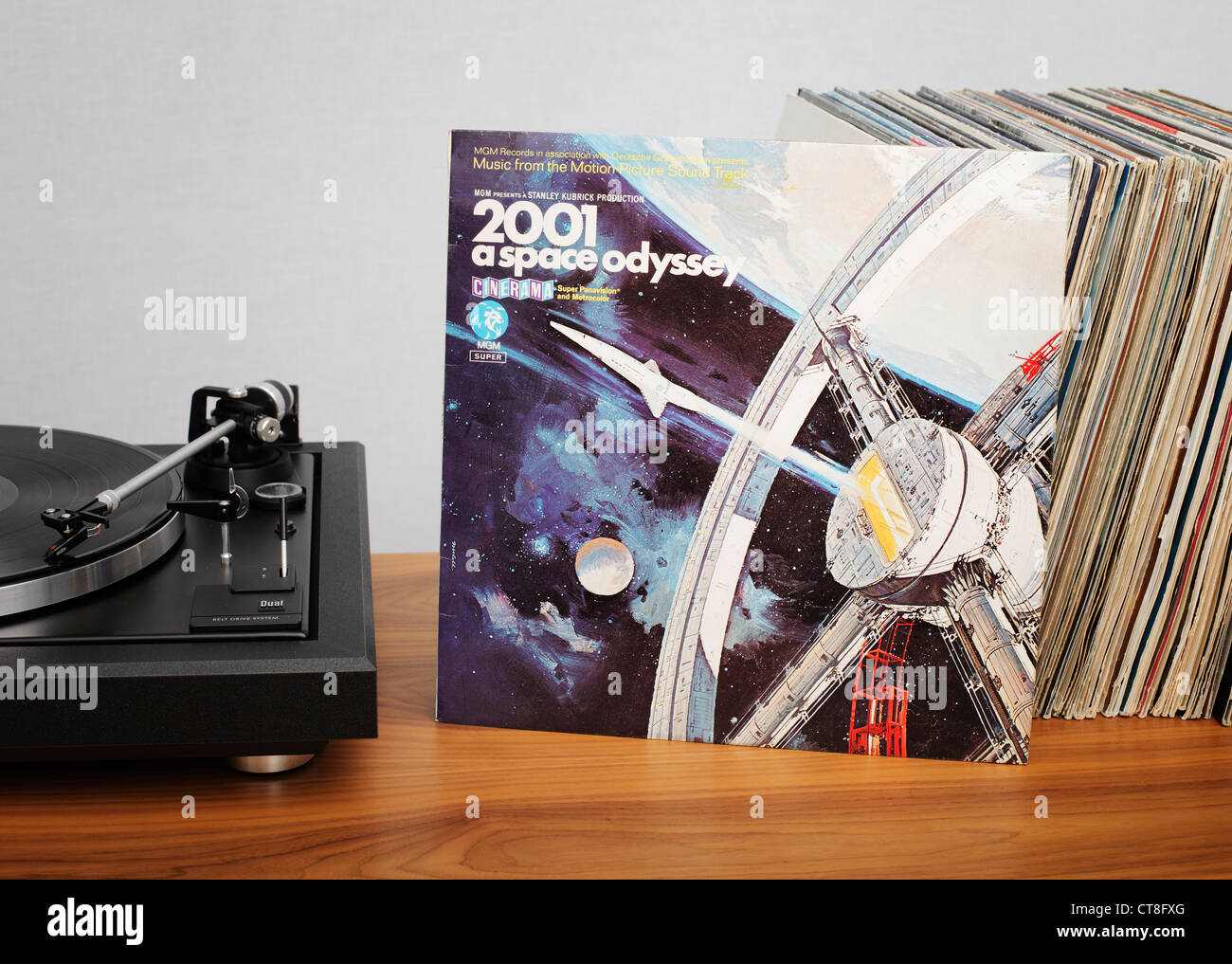 2001: A Space Odyssey is a soundtrack album to the film of the same name, released in 1968. Stock Photo